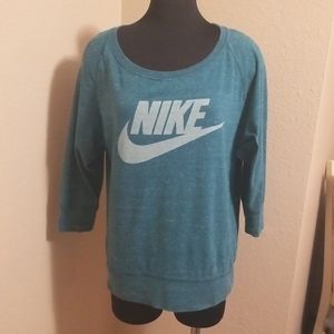 Nike Teal Heather 3/4 Sleeve Top